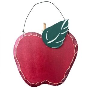 Red Apple Wooden Wall Decor